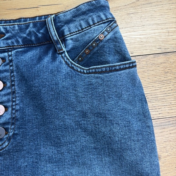 Wash Lab Jean Raw Hem Maxi Split Skirt. Size 31 - Picture 4 of 8